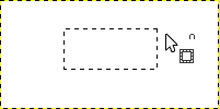 Aussehen des Cursors im Auswahlmodus "Auswahlschnittmenge bilden"